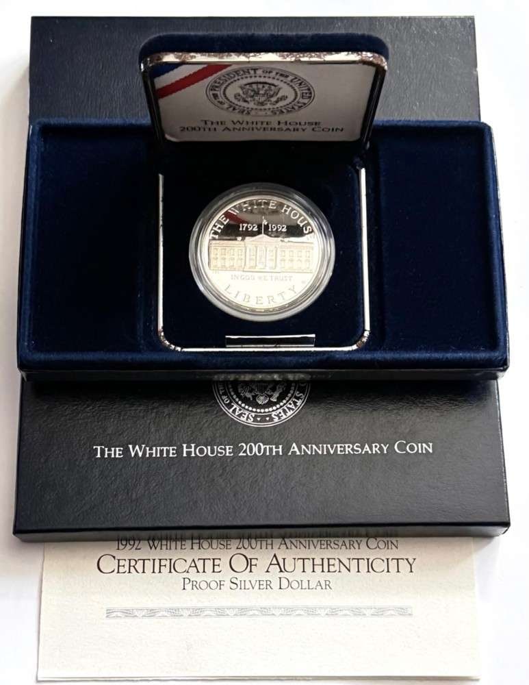 1992 U.S. Mint White House 200th Anniversary Commemorative Proof Silver Dollar (1 of 5)