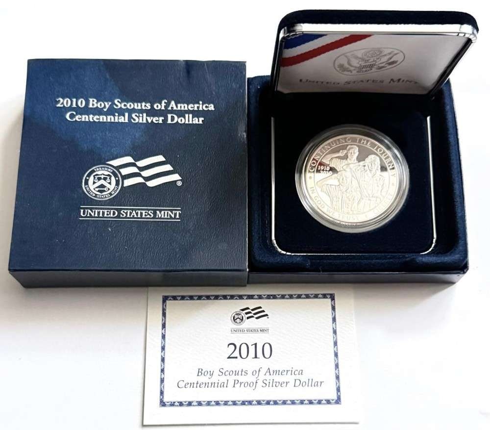 2010 U.S. Mint Boy Scouts of America Centennial Commemorative Proof Silver Dollar (1 of 5)