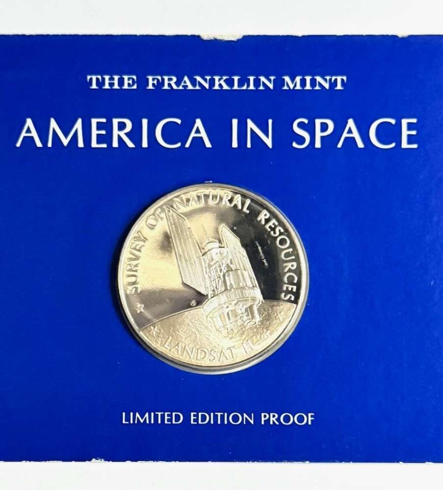 Franklin Mint "Survey of Natural Resources" Limited Edition Proof .7168 ozt ASW .925 Silver: Winner shall receive the exact medal shown here. (SJ/B)