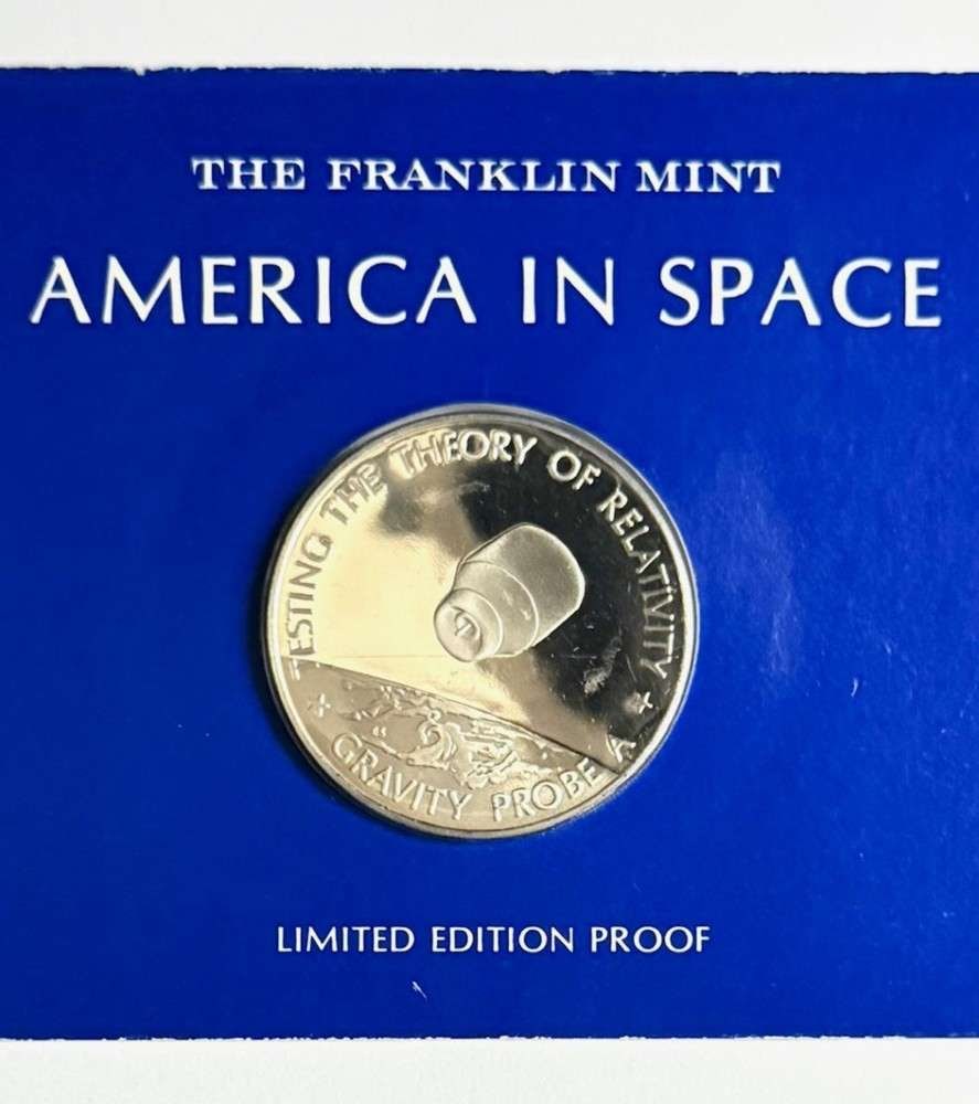 Franklin Mint "Testing the Theory of Reality" Limited Edition Proof .7381 ozt ASW .925 Silver: Winner shall receive the exact medal shown here. (SJ/B)