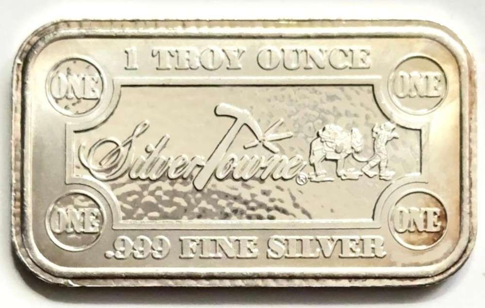 Silvertowne Prospector 1 ozt .999 Silver Bar (1 of 2)