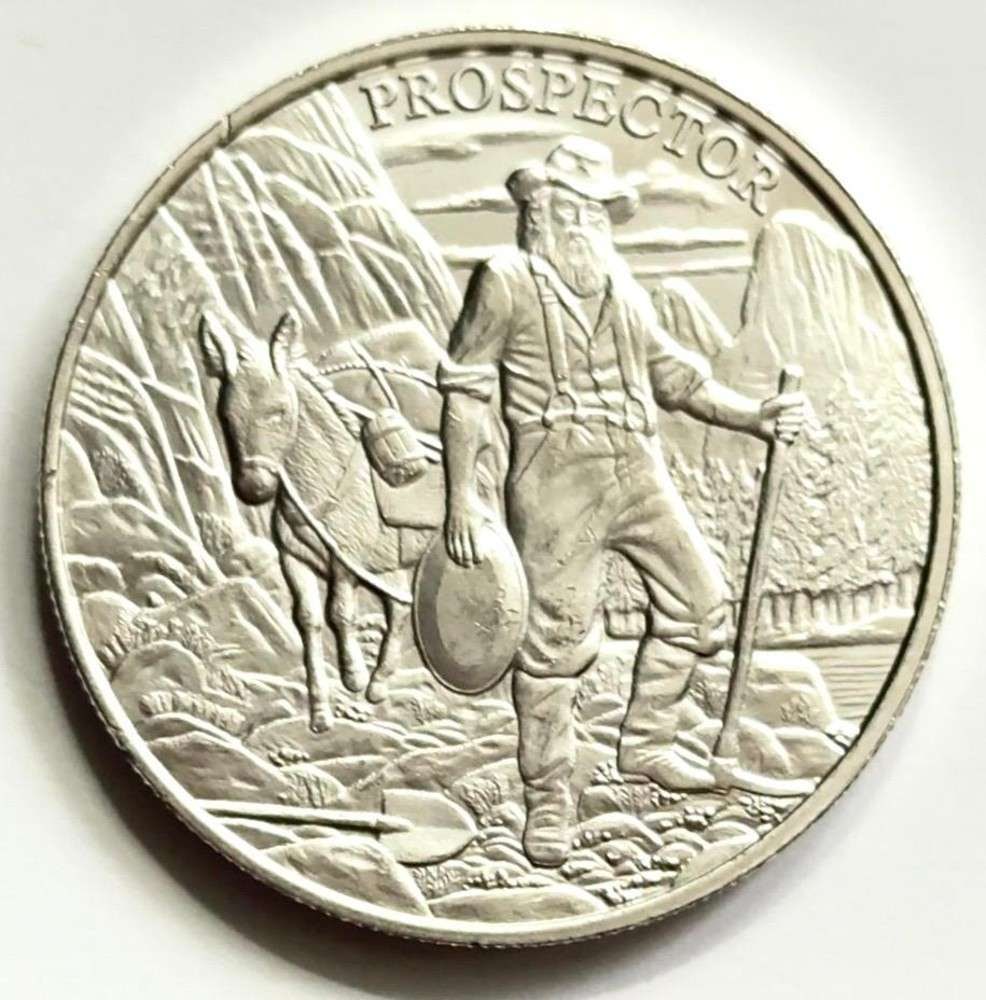Provident Metals Prospector Series 1 ozt .999 Silver: Winner shall receive the exact round shown here. (SJ/B)