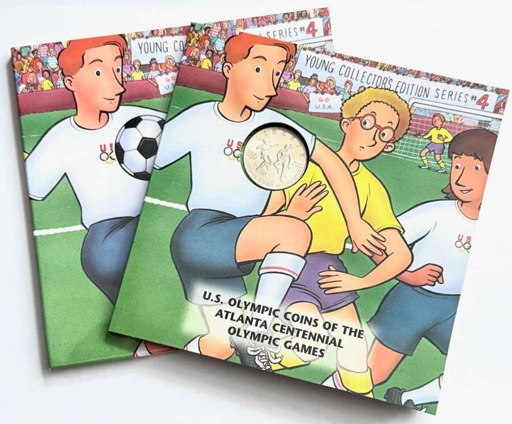 1996 U.S. Coins of the Atlanta Centennial Olympic Games Commemorative Half Dollar: Young collector's edition series #4. Winner shall receive the exact coin shown here. (SJ/B)