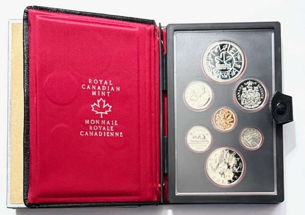 1978 Royal Canadian Mint Silver Dollar Prestige Proof-Like Set (7-coins) No COA. (1 of 4)