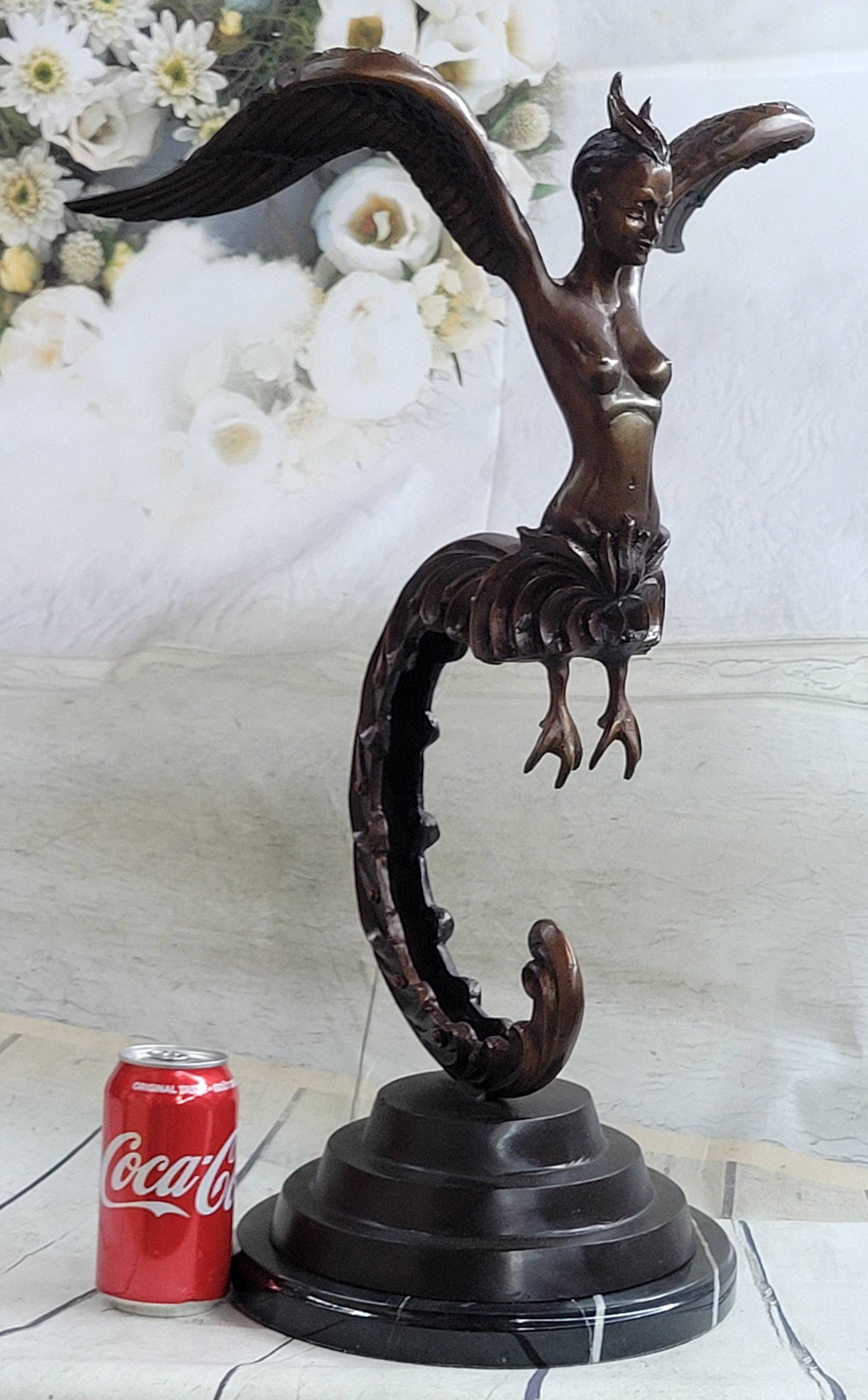 Kinnara Kinaree Kinari Woman Statue Sculpture Figure Hinduism Buddhism (1 of 5)