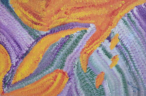 Alma Tomas 1966 Attributed: Acrilyc on Canvas. 9"x 6"