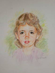 Mary Cassat Attribute: Pastel on Paper. 16"x 12"