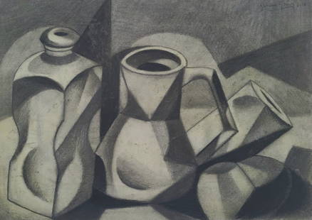 Juan Gris Atrib: Charcoal on Paper. 1916. 9.75"x 13.75"