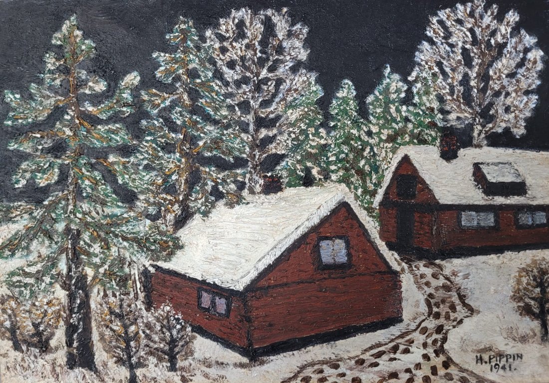 Horace Pippin Atrib: Oil on wood. 1941. 8"x11.5"