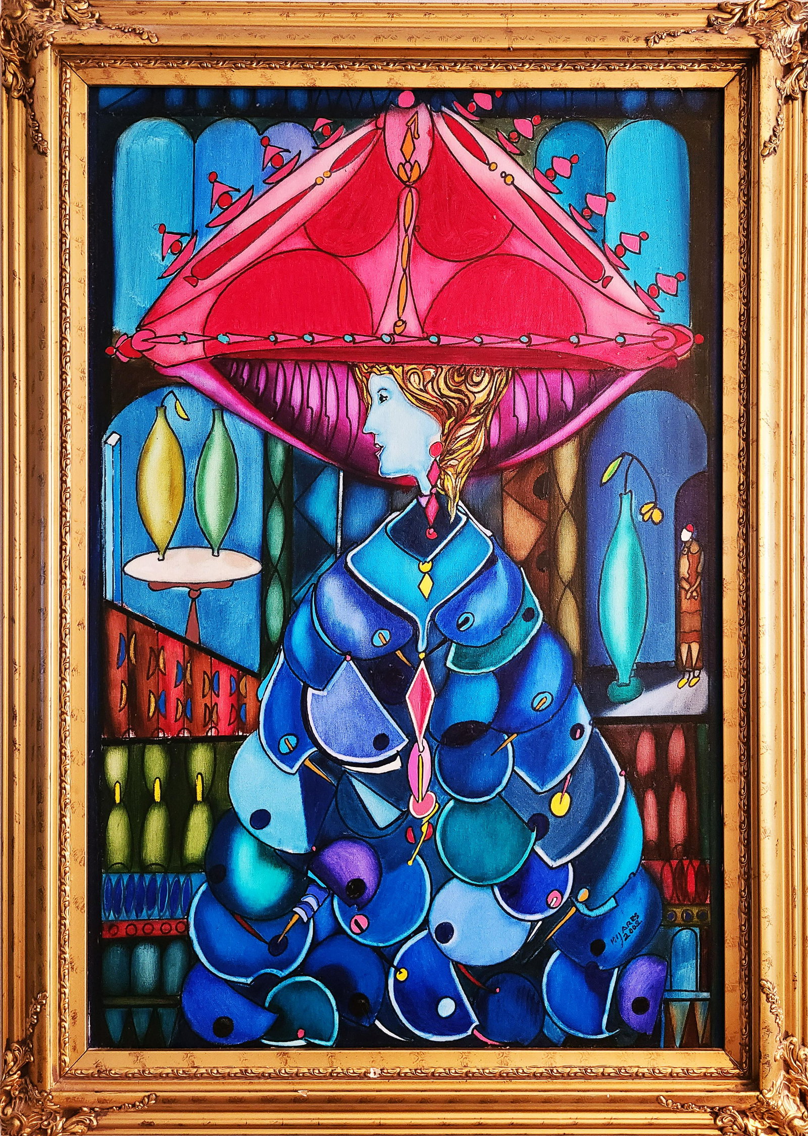 Jose Maria Mijares (1921-2004) Cuban: oil on canvas 36" x 24" dated 2002 excellent condition