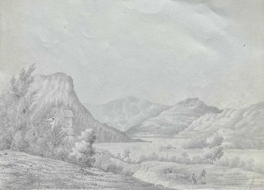 Albert Bierstadt: Graphite on paper 7”x10