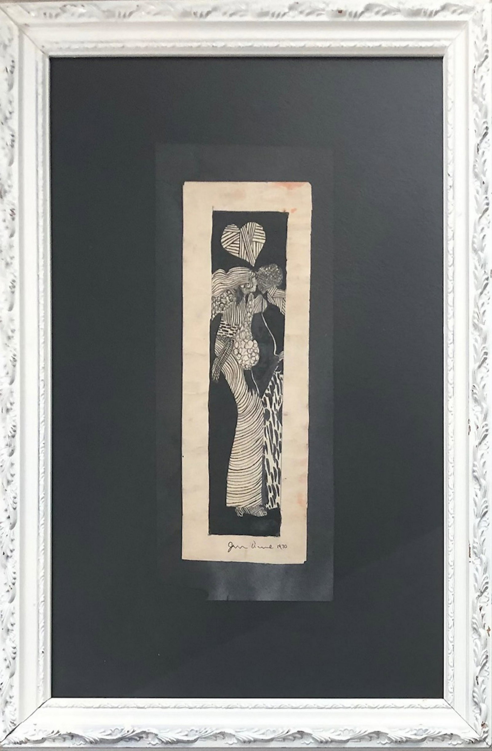 Jim Dine 1979.: Jim Dine 1979. Ink gouache on paper. 11?x4?.