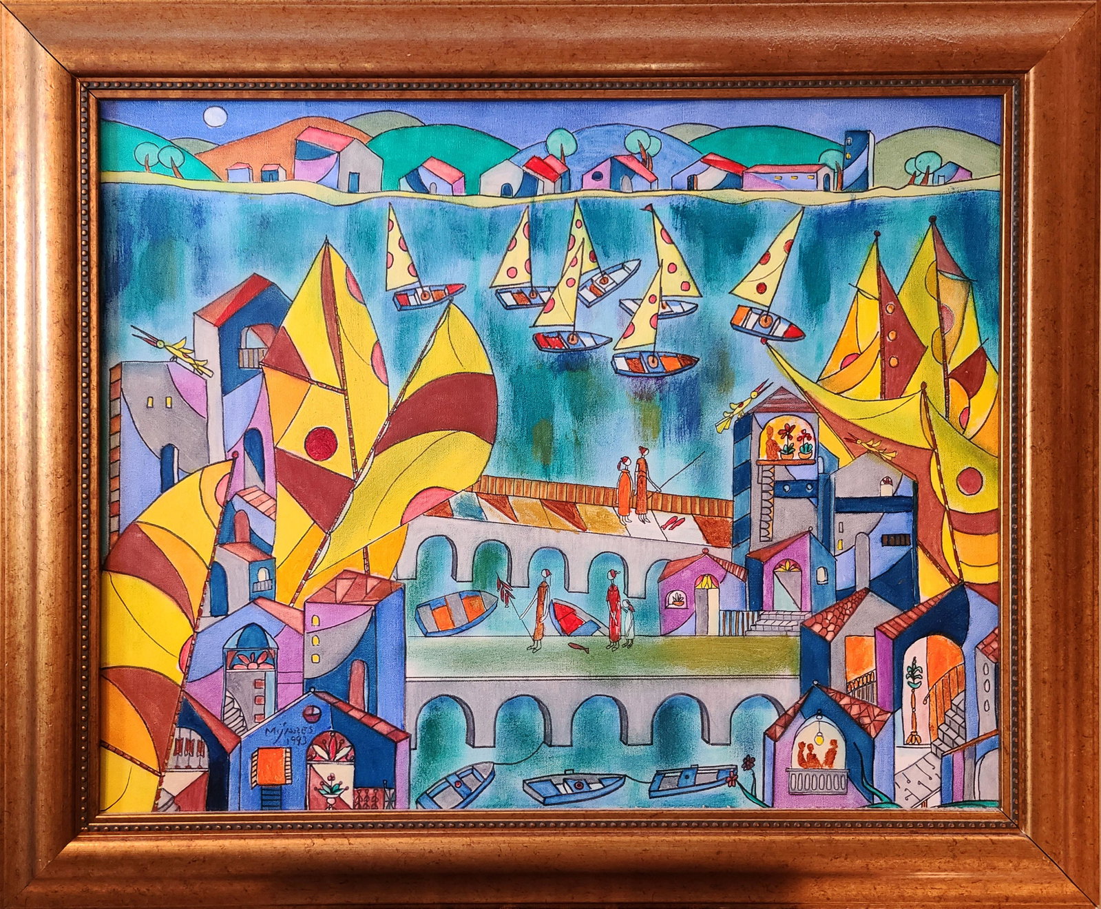 Jose Maria Mijares (1921-2004) Cuban: oil on canvas 24" x 30" dated 1993 excellent condition
