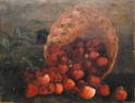 Strawberries oil on canvas antique