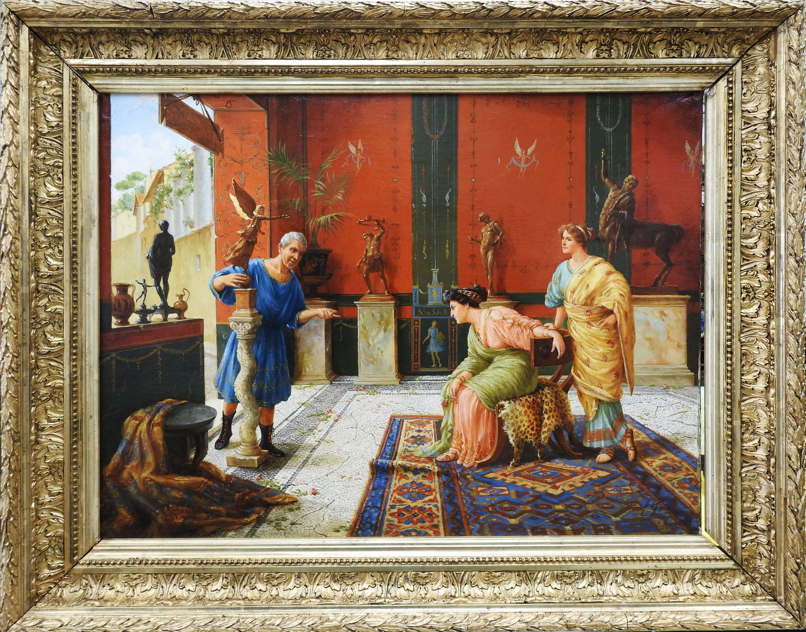 Ettore FORTI (XIX-XX): oil on canvas 19.25" x 25.75" excellent condition