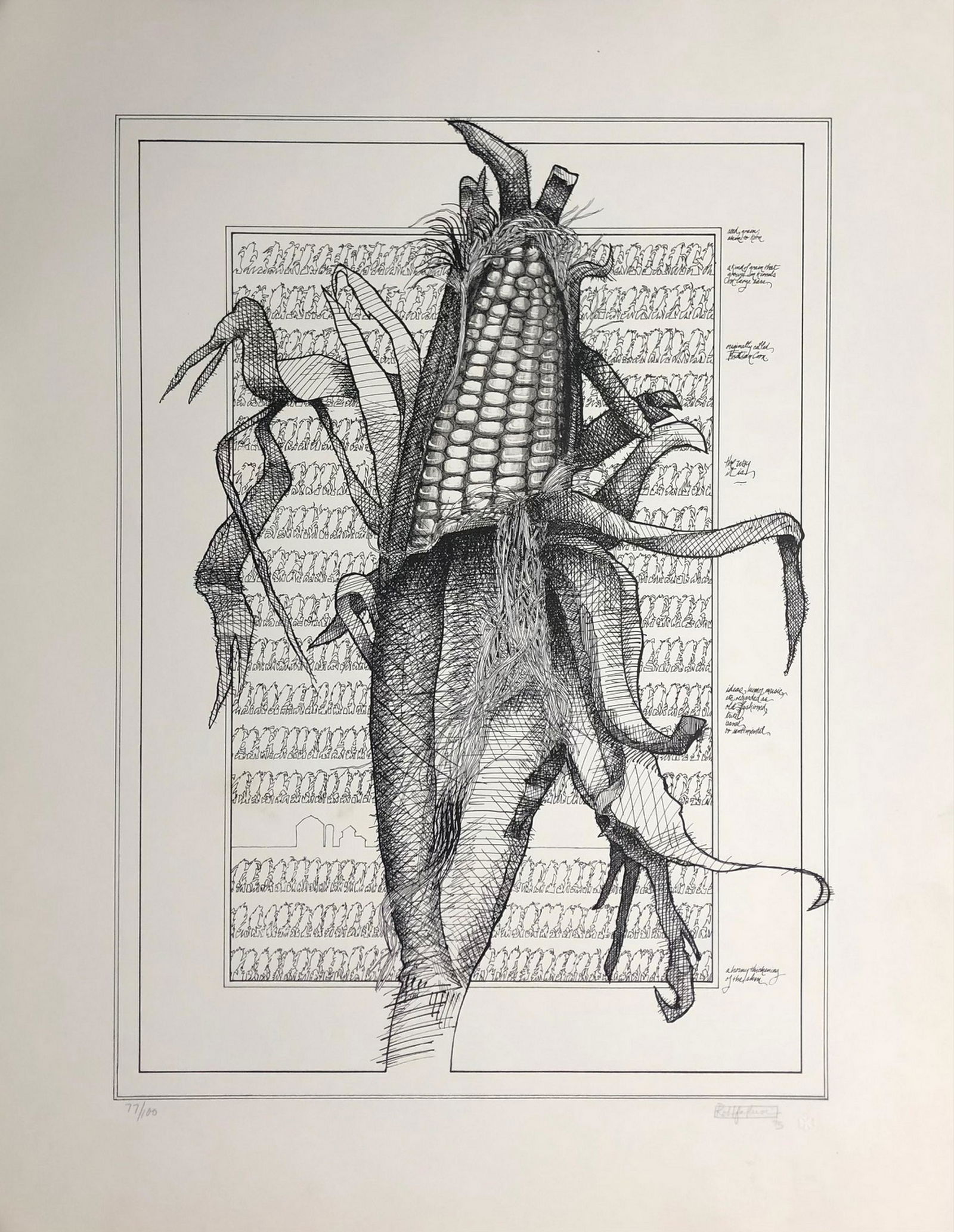 unknown artist Botanical Serigraph signed and numbered (1 of 1)