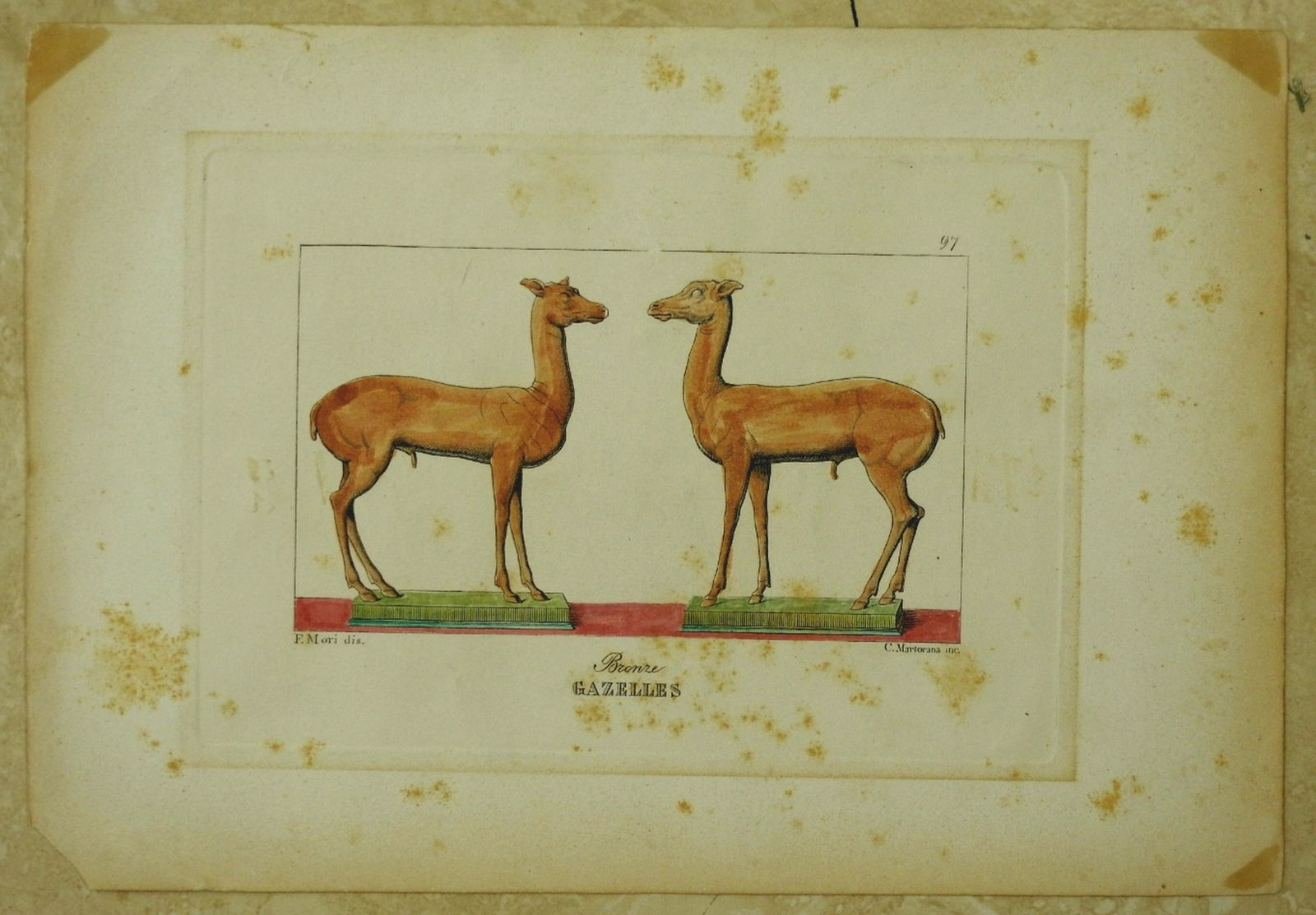Animal Figures of Ancient Rome, Original Etching, 1750s (1 of 1)