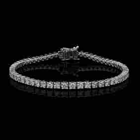5.63ctw Diamond 14KT White Gold Tennis Bracelet (1 of 5)