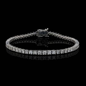 5.63ctw Diamond 14KT White Gold Tennis Bracelet (1 of 5)