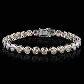 8.57ctw Diamond 14K White Gold Tennis Bracelet (1 of 4)