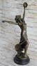 MOREA ART DECO FRENCH MOREAU MARBLE DANCER BRONZE