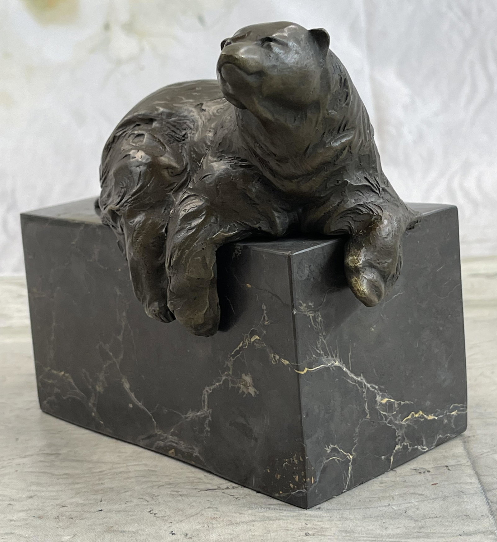 Milo Art Deco Polar Bookend Bronze: Total Dimensions: Height 5'' x Width 6''Approximate Weight: 6 LBSOriginal Reproduction: Original