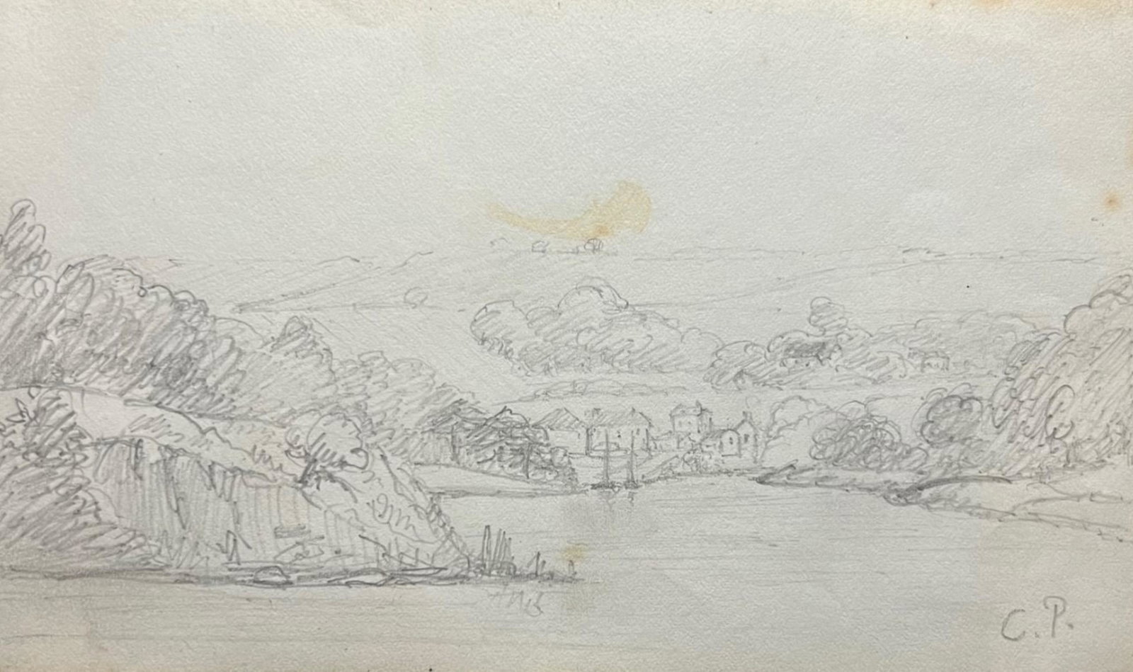 Camille Pissarro.: Graphite on paper 3.75”x5.5”