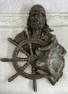 B.Wood Wall Mount Ship Pirate Bronze