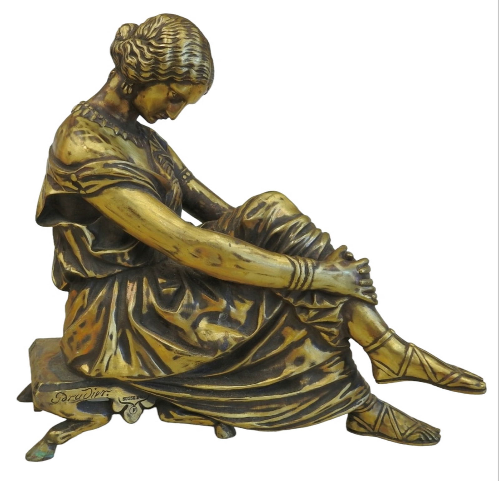James Pradier 1790-1852 Seated Sappho Bronze (1 of 4)