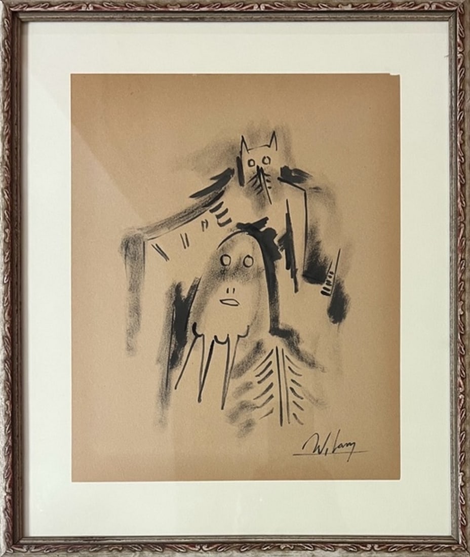 Wifredo lam: Ink. 13”x11”