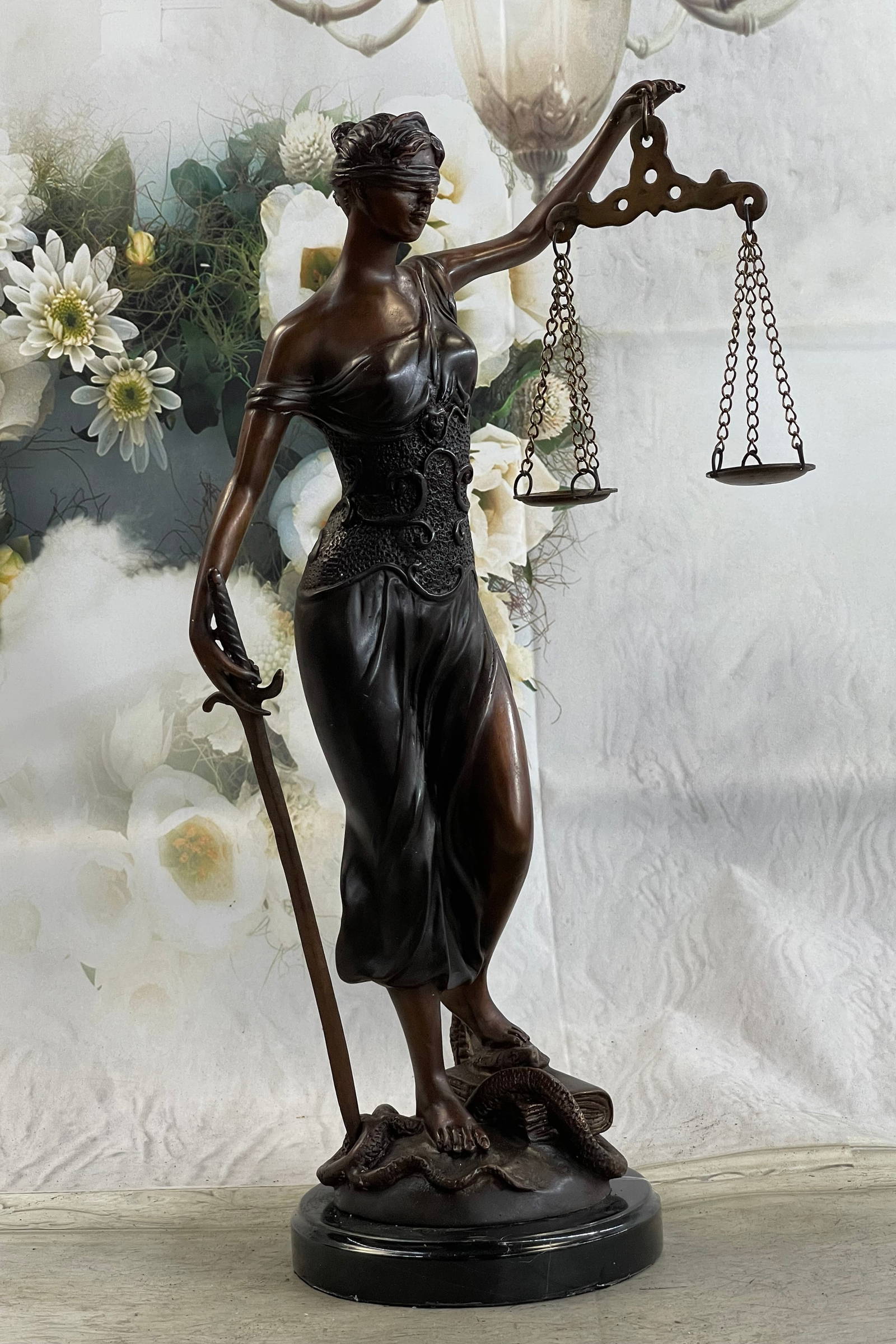 Buy Mayer Blind Justice Bronze Sculpture Miami Auctions & Appraisals