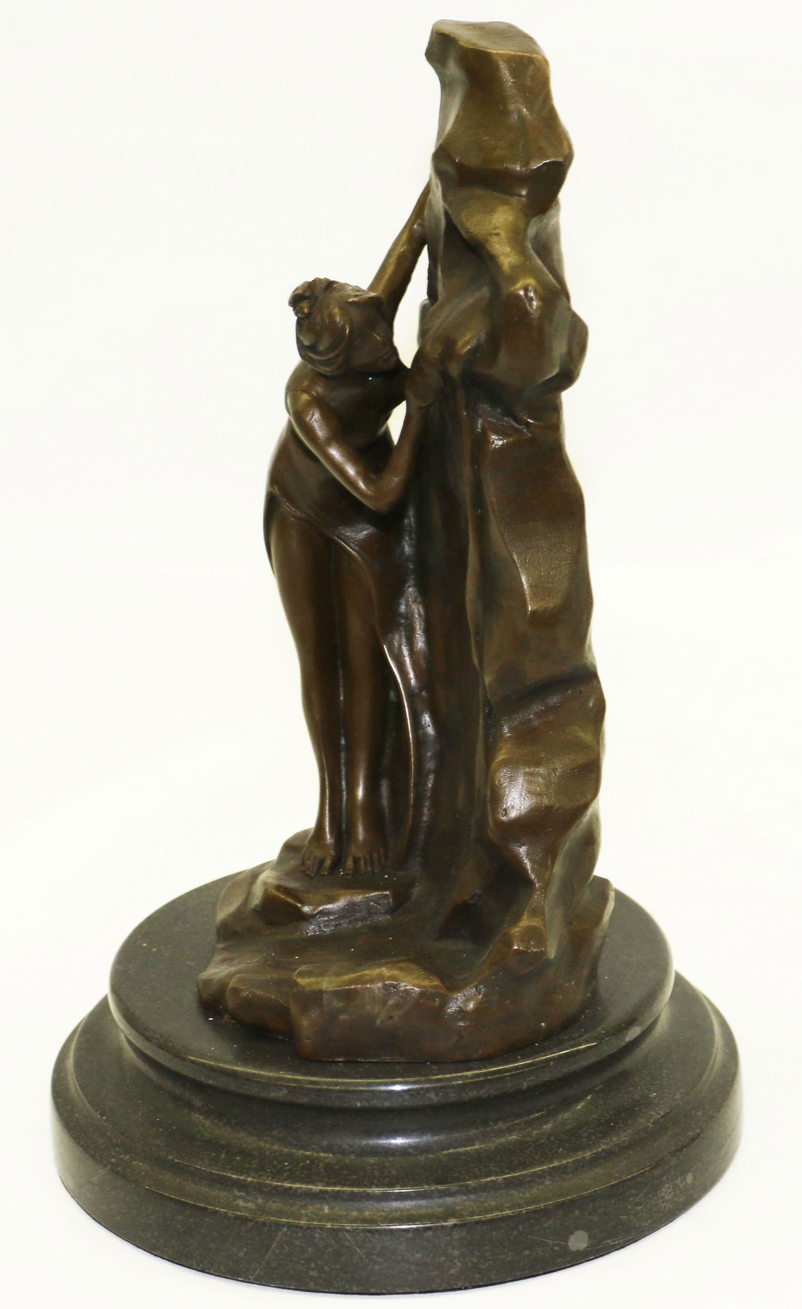 Sexy Goddess Behind a Wall Bronze Sculpture (1 of 4)