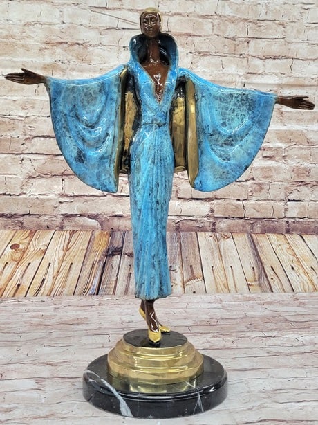 ERTE ART NOUVEAU BRONZE SCULPTURE: Total Dimensions: Height 19'' x Width 15''Approximate Weight: 15 LBSOriginal Reproduction: Reproduction