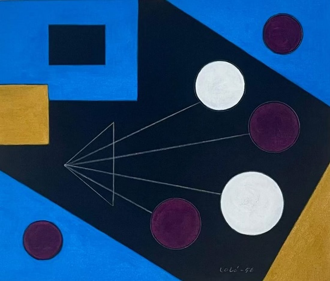 Lolo Soldevilla: Casein on fabric on cardboard with COA