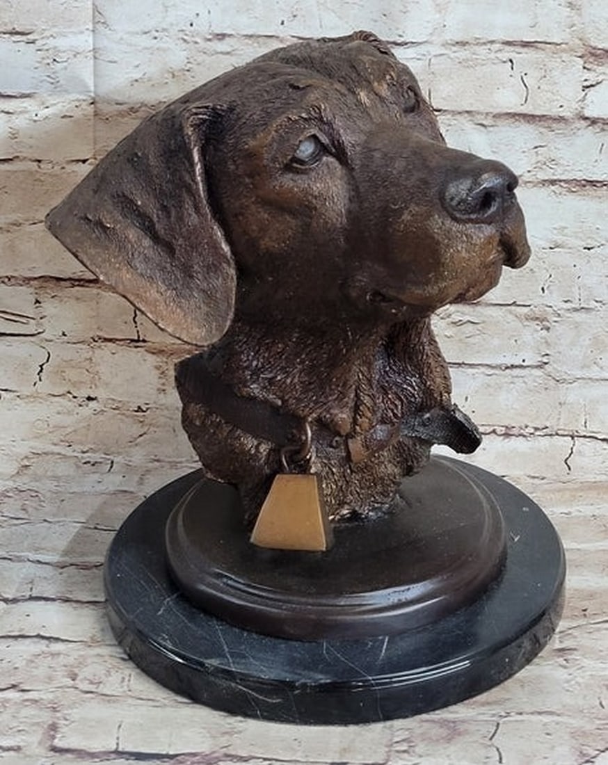 Labrador Retriever Dog Pet Bronze Bust Sculpture Statue (1 of 4)