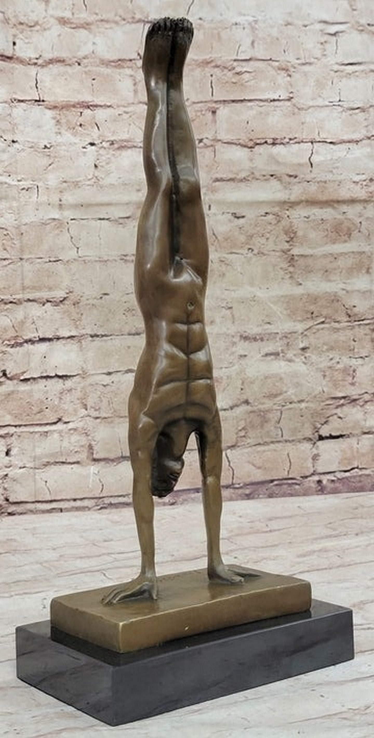Male Gymnast Hand Stand Sculpture in Genuine Bronze Sculpture (1 of 4)