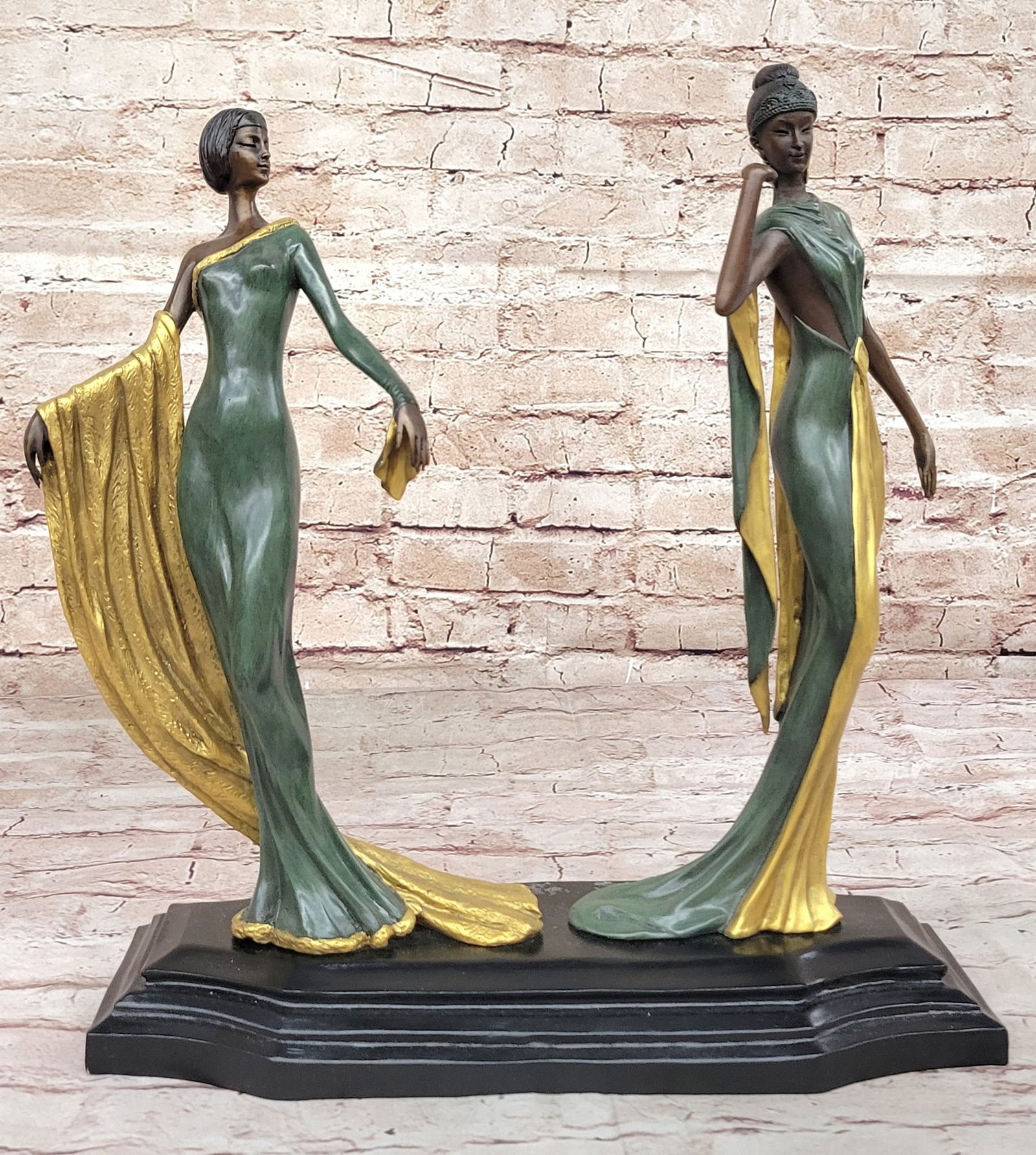 Erte Art Deco 1920's 1930's Fashion Models Bronze Sculpture (1 of 4)