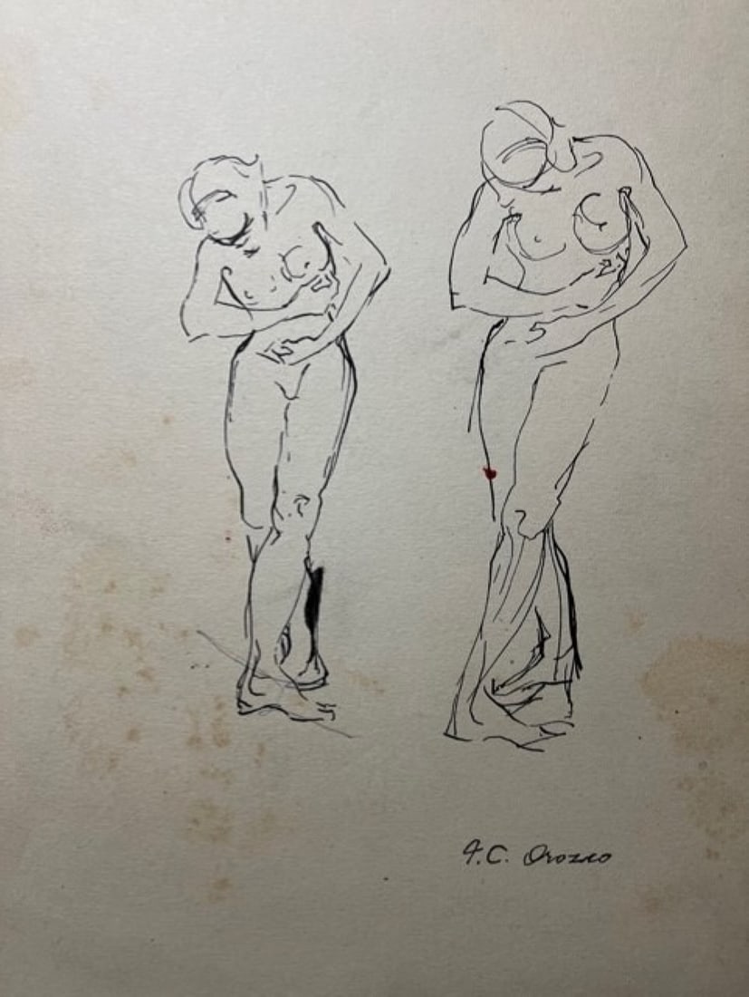 Mexican painter Clemente Orozco: Ink on paper. 10?x8.5?
