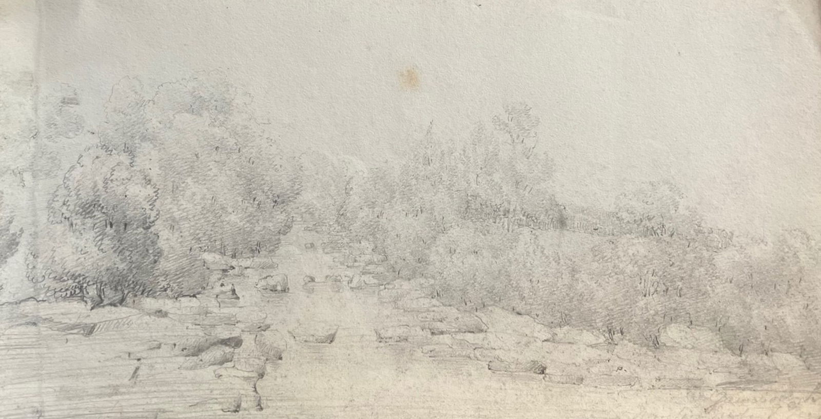 Thomas Gainsborough.: Graphite on paper 5?x10?