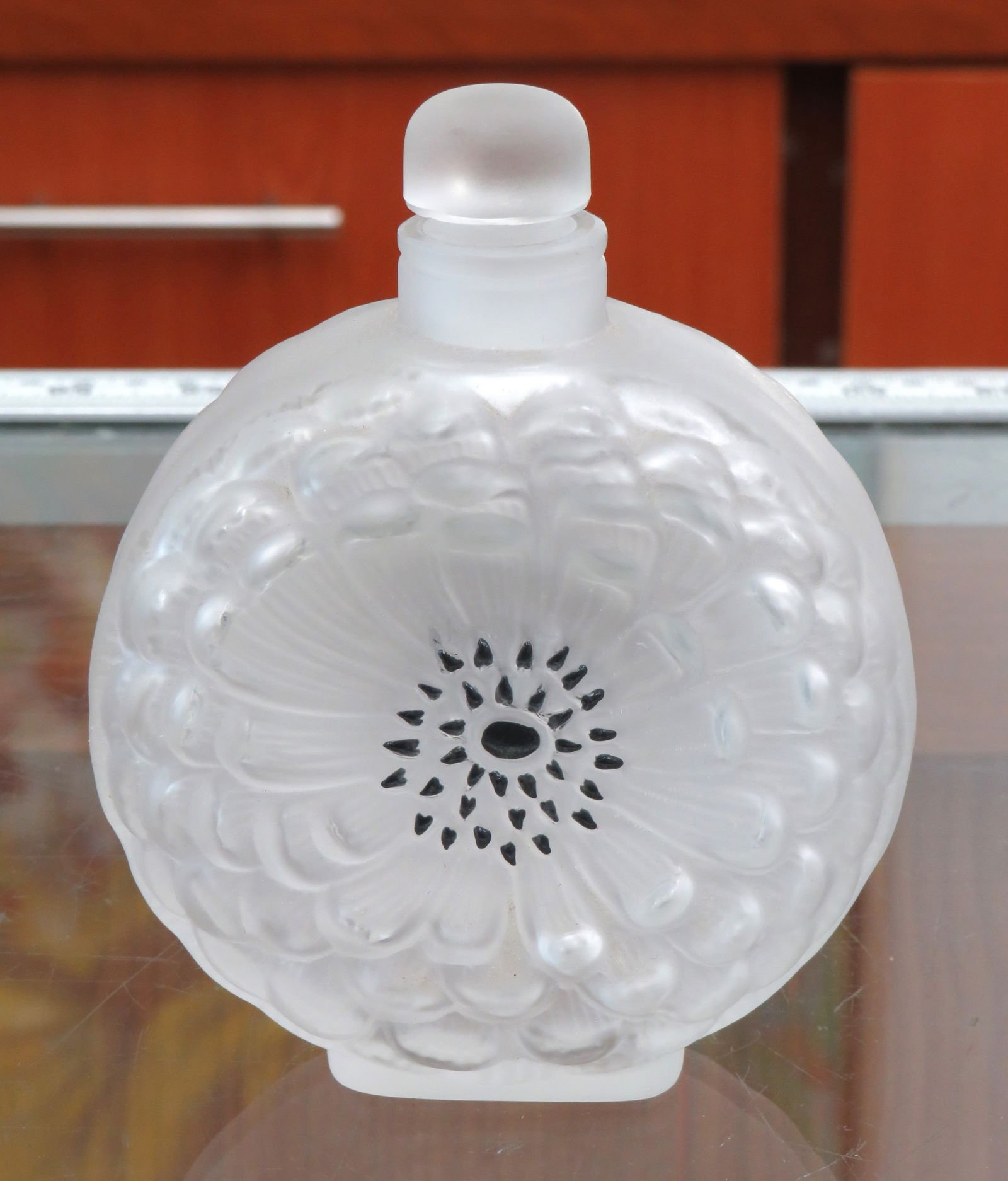 Gorgeous Large Lalique Crystal Garniture Dahlia Perfume Bottle (1 of 3)