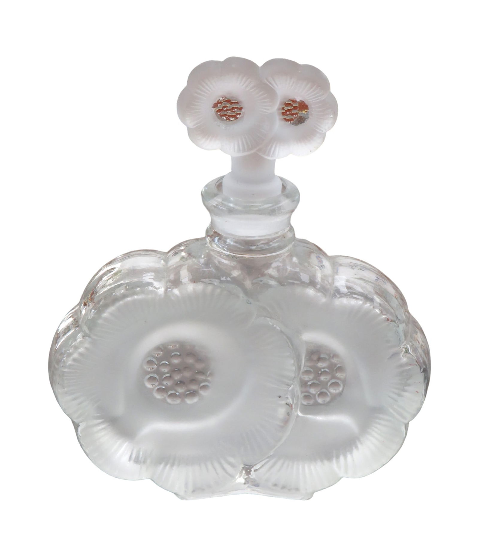 French Art Deco Lalique Flower Perfume Bottle (1 of 3)