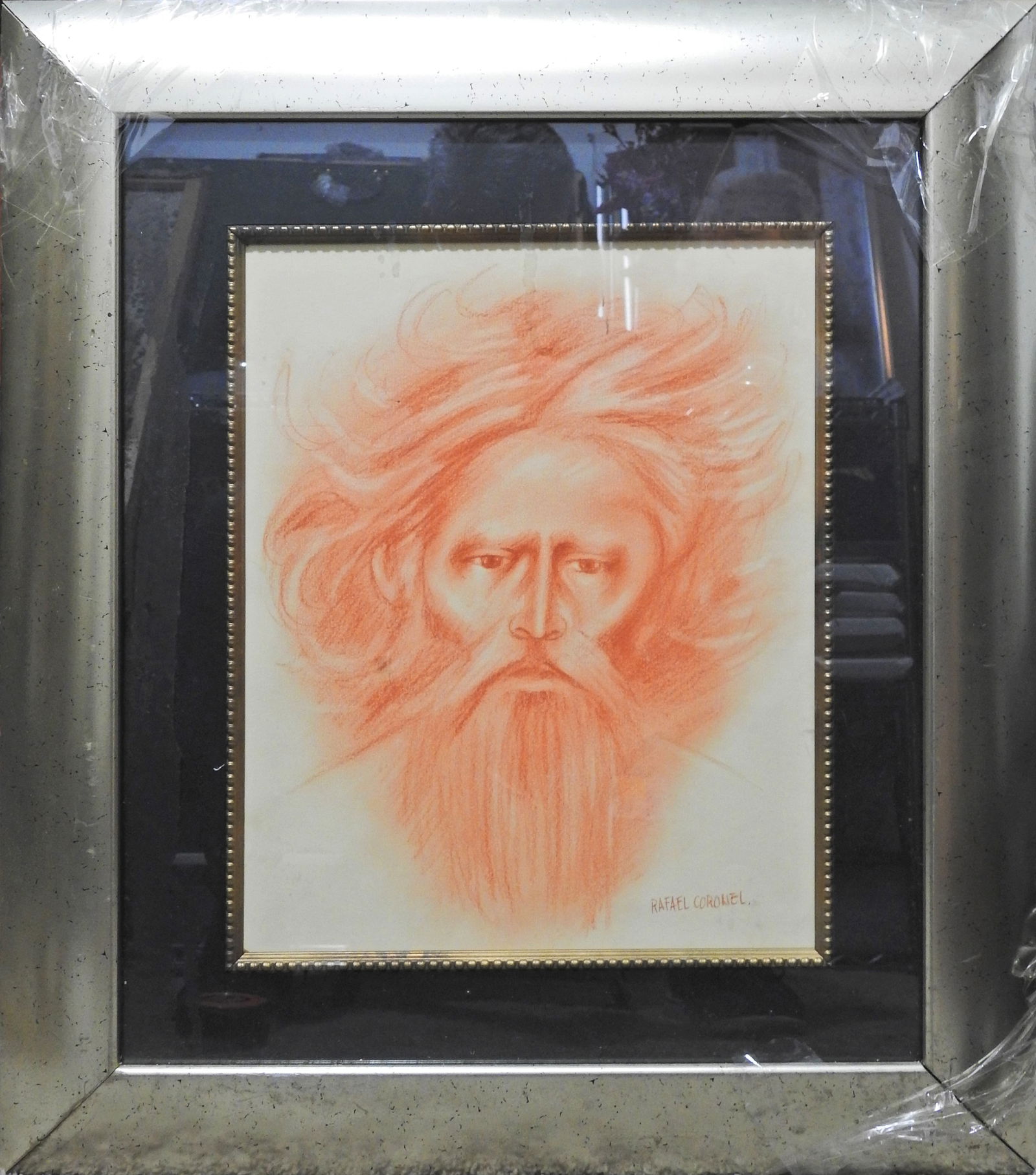 crayon on paper signed Rafael Coronel: 14.25" x 11.50'