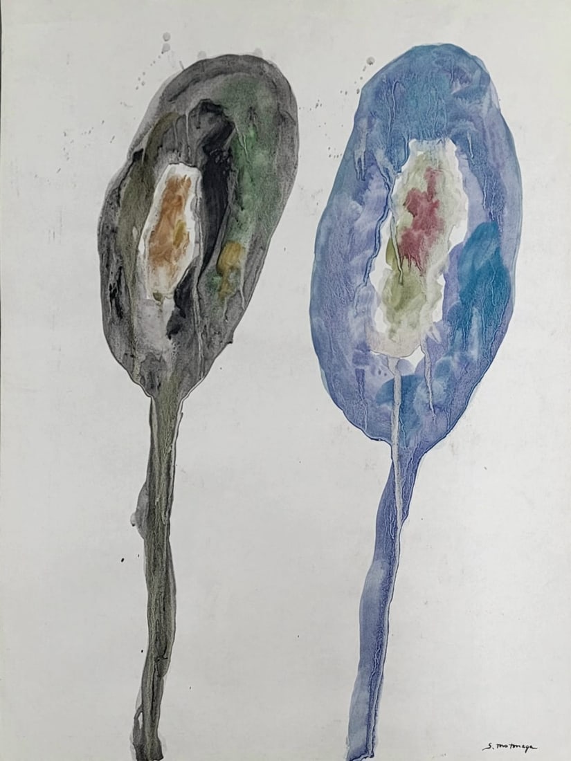 Sadamasa Motonaga atrib: Mix media on paper24" x 18"