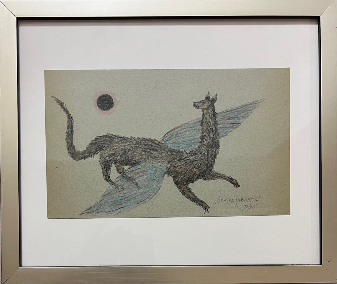 Leonora Carrington color pencil 6.75?x11?atrib: Mexican art Leonora Carrington color pencil 6.75?x11?
