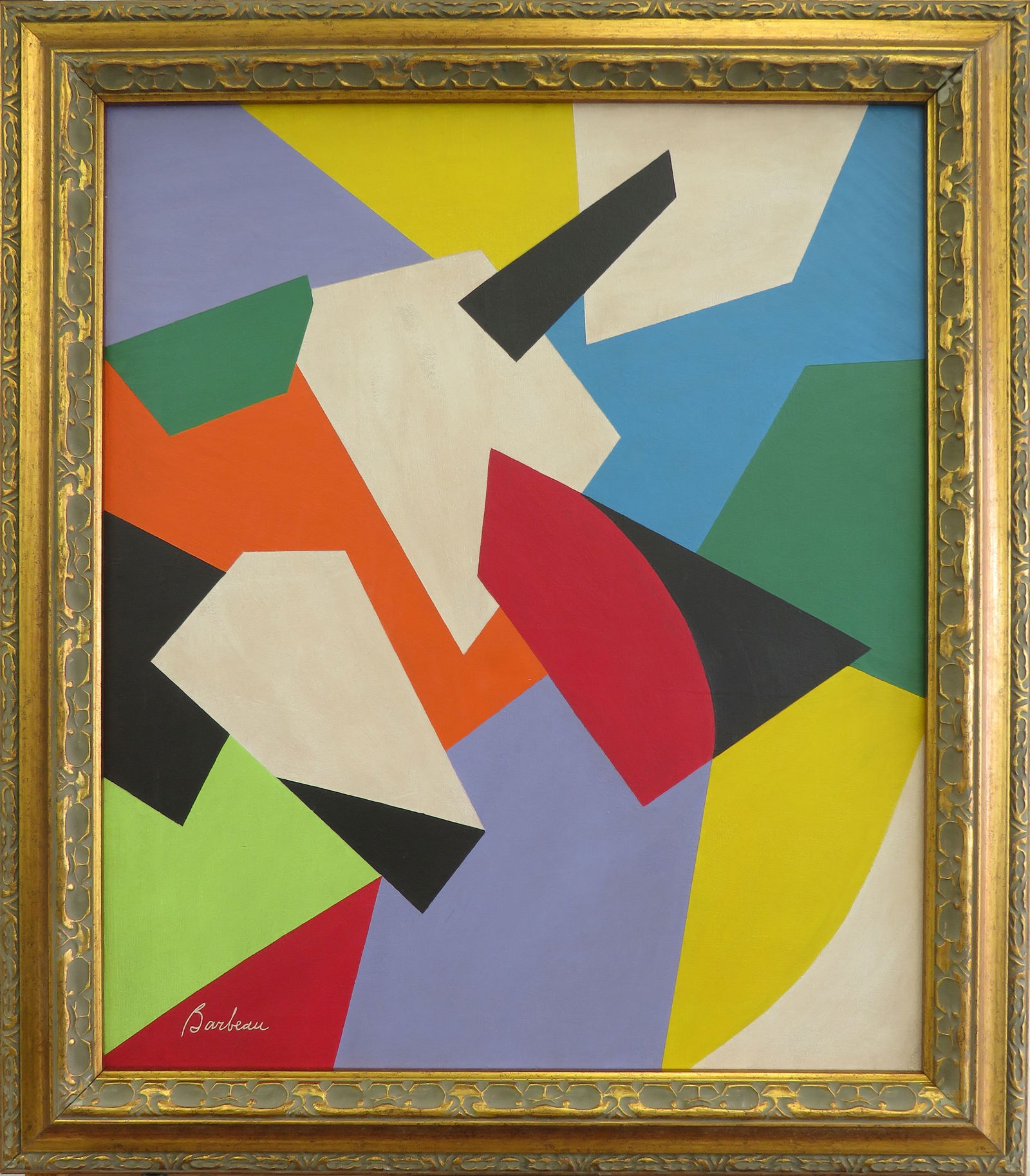 MARCEL BARBEAU OIL ON CANVAS: 24" X 20", FRAME 28.50" X 25" EXCELLENT CONDITION
