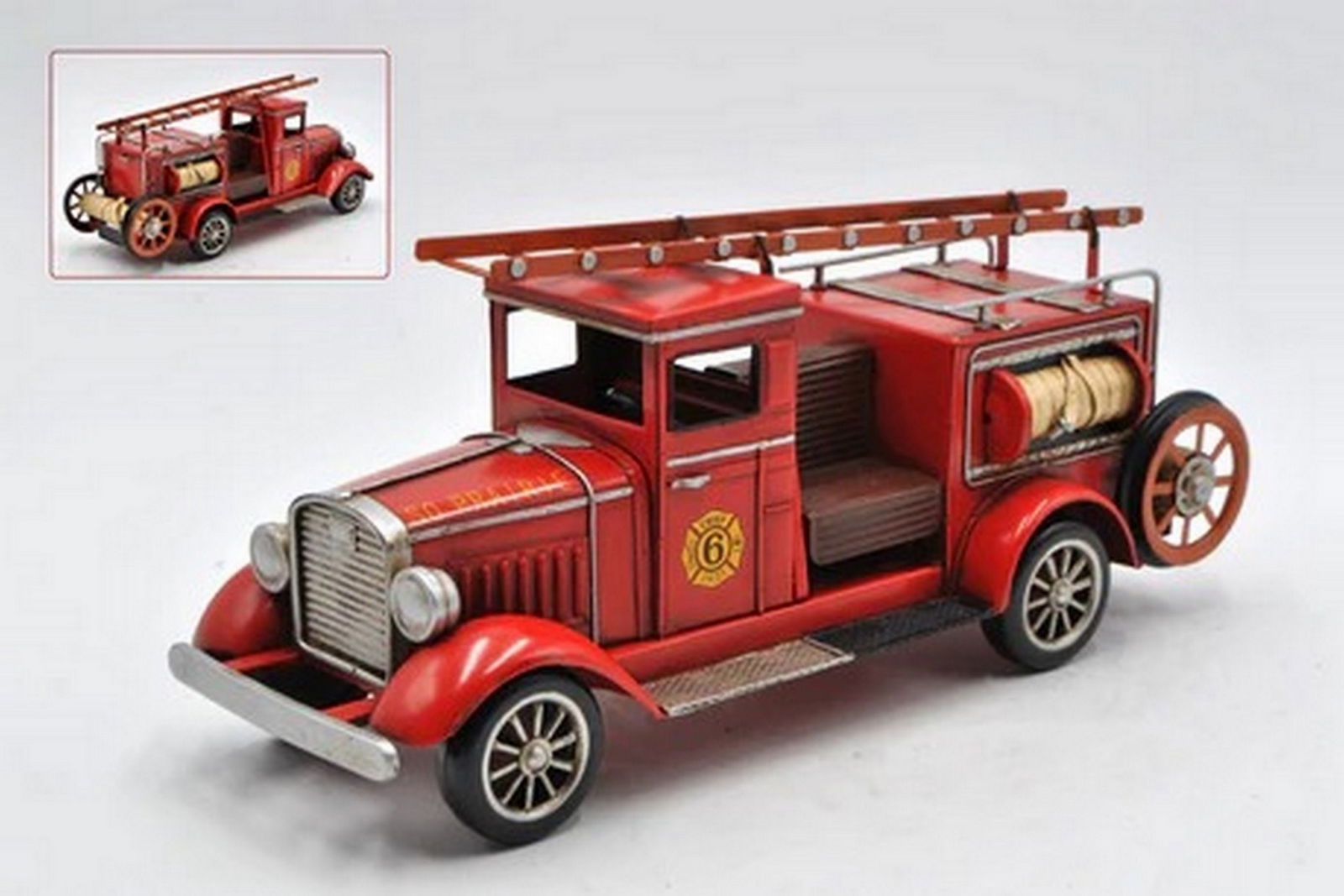 Fire Engine Dream Truck Vintage Antique 1931 Tin Metal Model 24 Pumper Car 6 Art (1 of 1)
