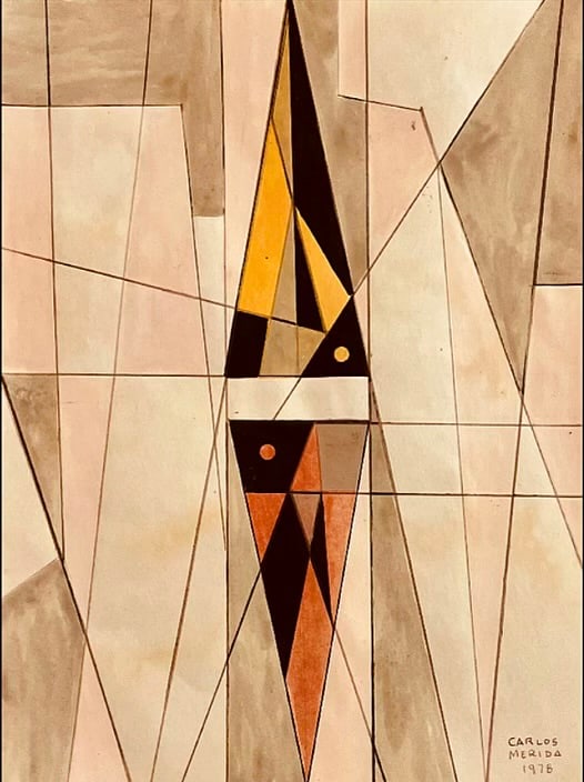 Carlos Merida: 12 x 9 Mixed mediaon paper 1978