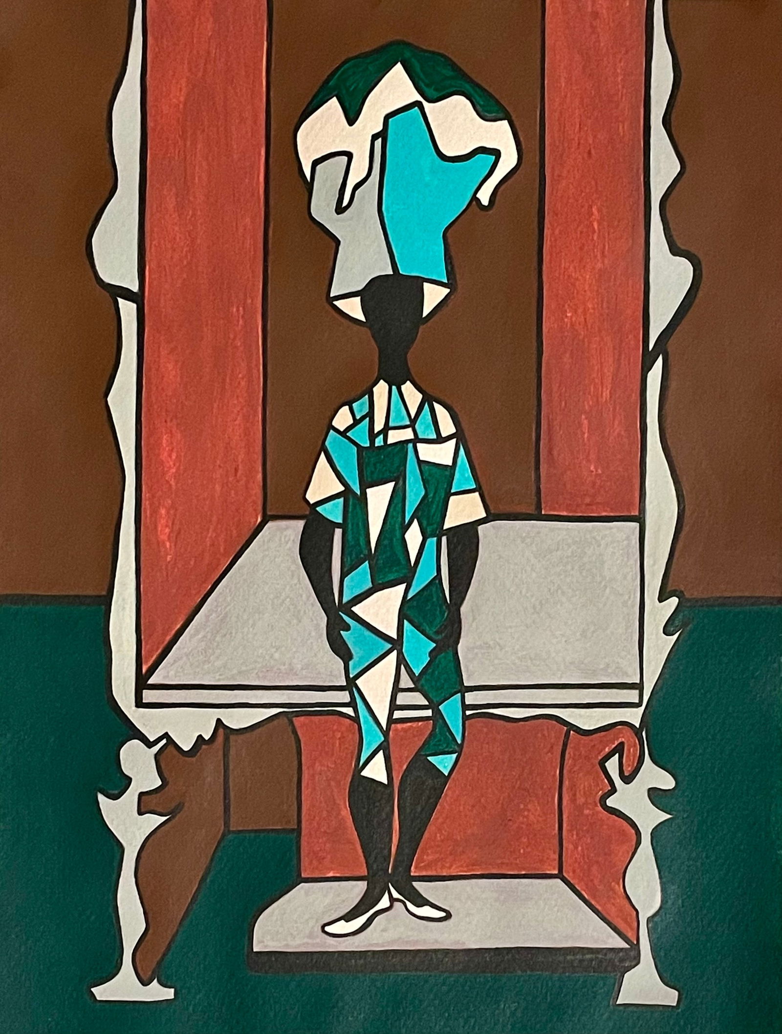 Cundo Bermudez: 10 x 8 inches. Gouache on Cardboard.