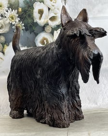 Moigniez Scottish Terrier Bronze Sculpture