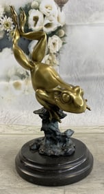 Milo Frog Bronze Sculpture
